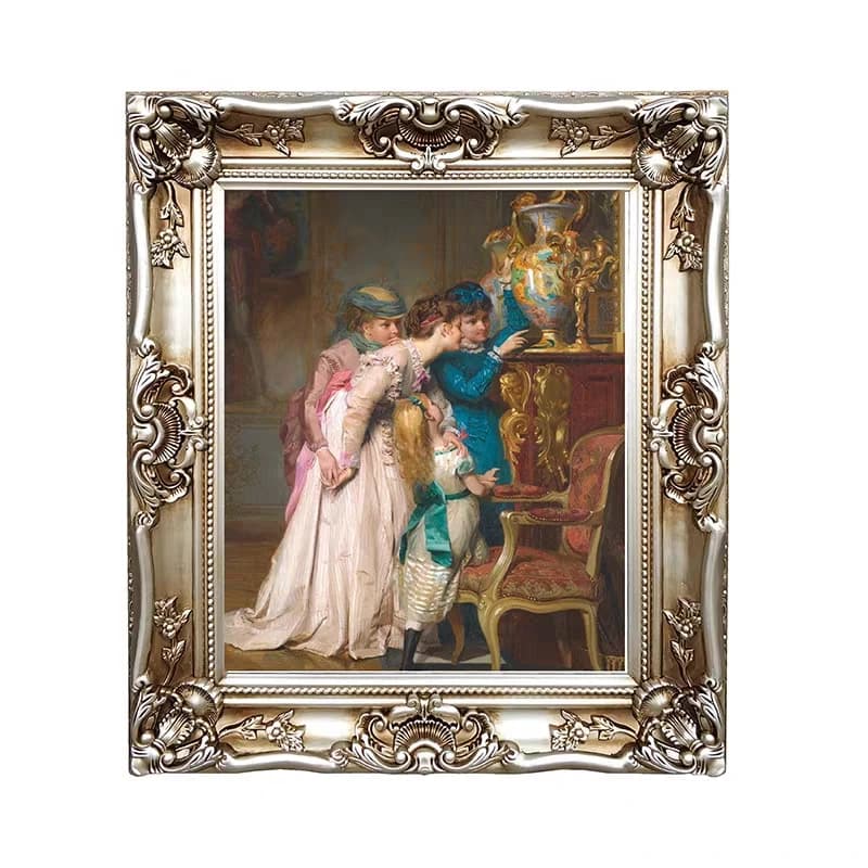Oil painting frame with 36 inch European style wooden photo