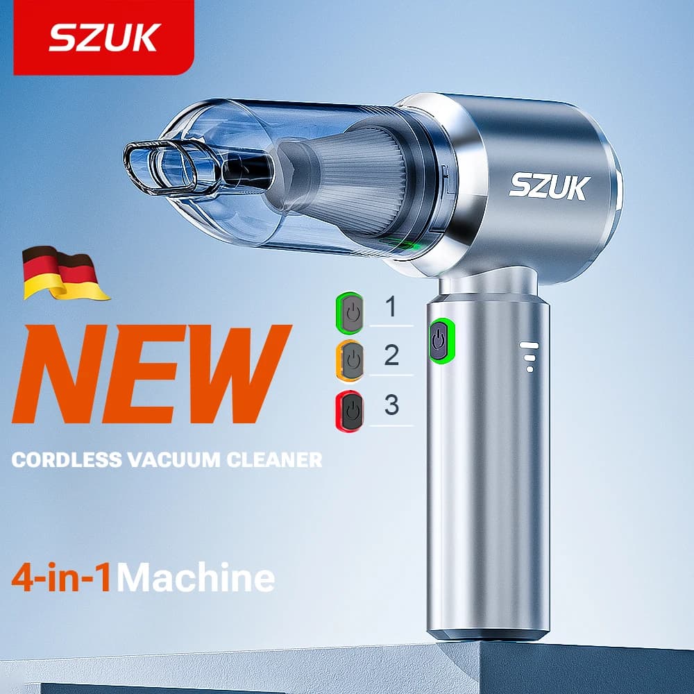 SZUK 180000PA aspirapolvere per auto Mini potente macchina per la pulizia forte aspirazione palmare per elettrodomestico portatile senza fili per auto