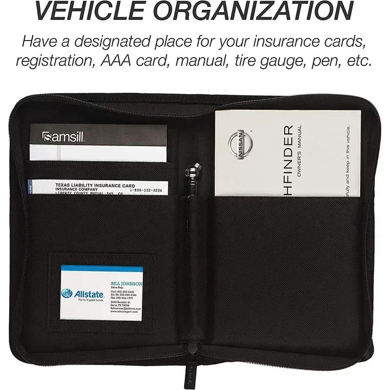 Nylon car registration insurance Car registration holder for credit card driving licence holder Automatic document holder for vehicle gloves