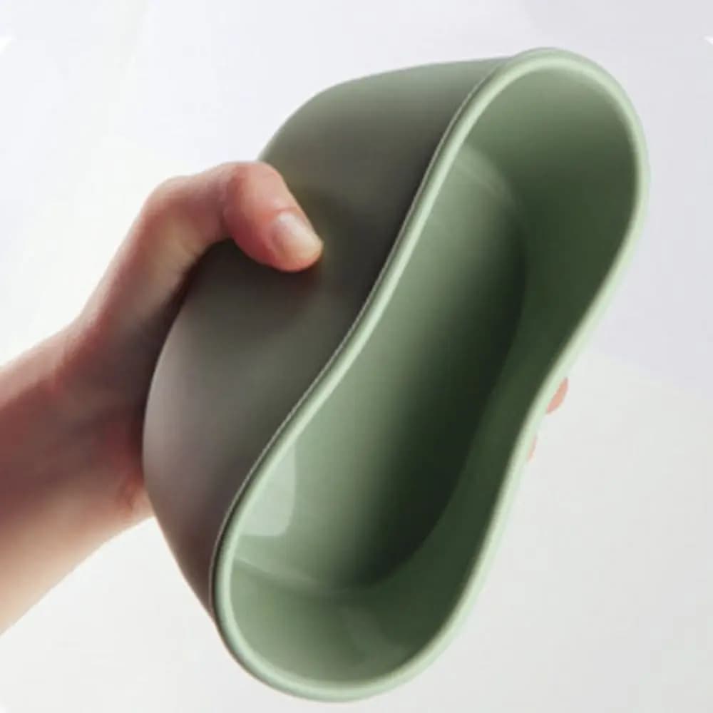 Scatola per il pranzo ovale in silicone Resistenza al calore riutilizzabile con coperchio Scatola per la conservazione degli alimenti Scatola per la conservazione degli alimenti per microonde a tenuta stagna Picnic