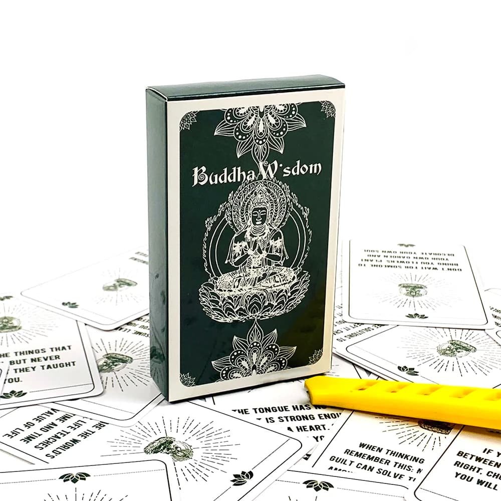 Nuove carte spirituali 54 pezzi Mazzo di oracolo della saggezza del Buddha per letture generali, guida divina e ispirazione, perfetto per la divinazione