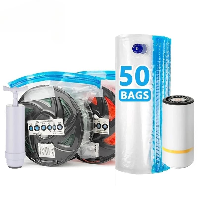 Vacuum Filament Bags with Manual/Electric Pump, 3D Printer Accessories, for Keeping Dry Filaments PLA ABS PETG Nylon TPU ASA