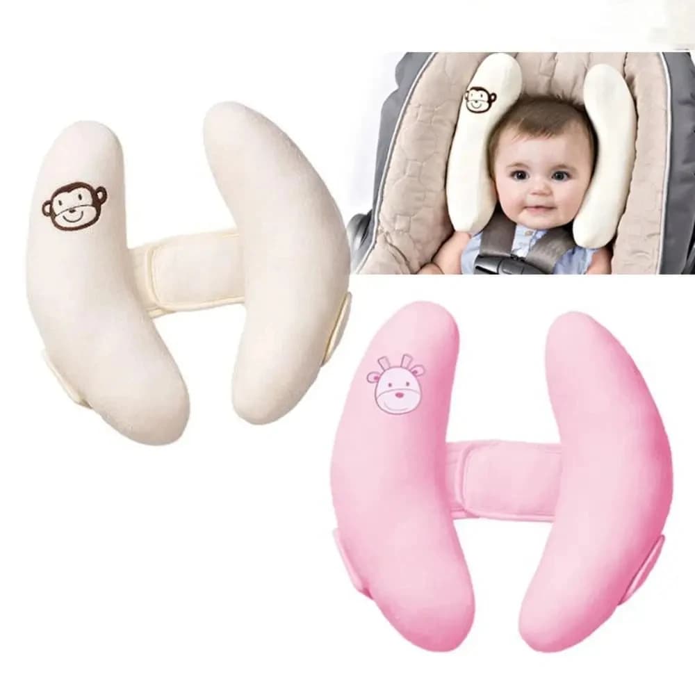 Cuscino a U per Supporto Testa e Collo del Bambino, Anti-Rotolamento per Passeggino, Cuscino di Fissaggio per Bambini