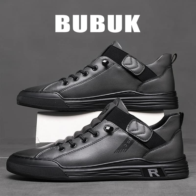 Bubuk Men's Casual Sneakers, Convenient Slip-On Shoes with Velcro Straps, Trendy Men's Shoes for Daily Work Commute, Shopping, Short Trips, Travel, and Parties