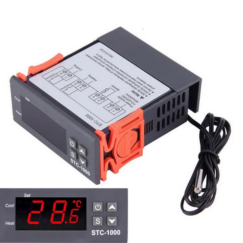 DC 12V LED Regolatore di temperatura digitale STC-1000 Termostato Termoregolatore Incubatrice DC24V AC110V 220V Riscaldamento e raffreddamento