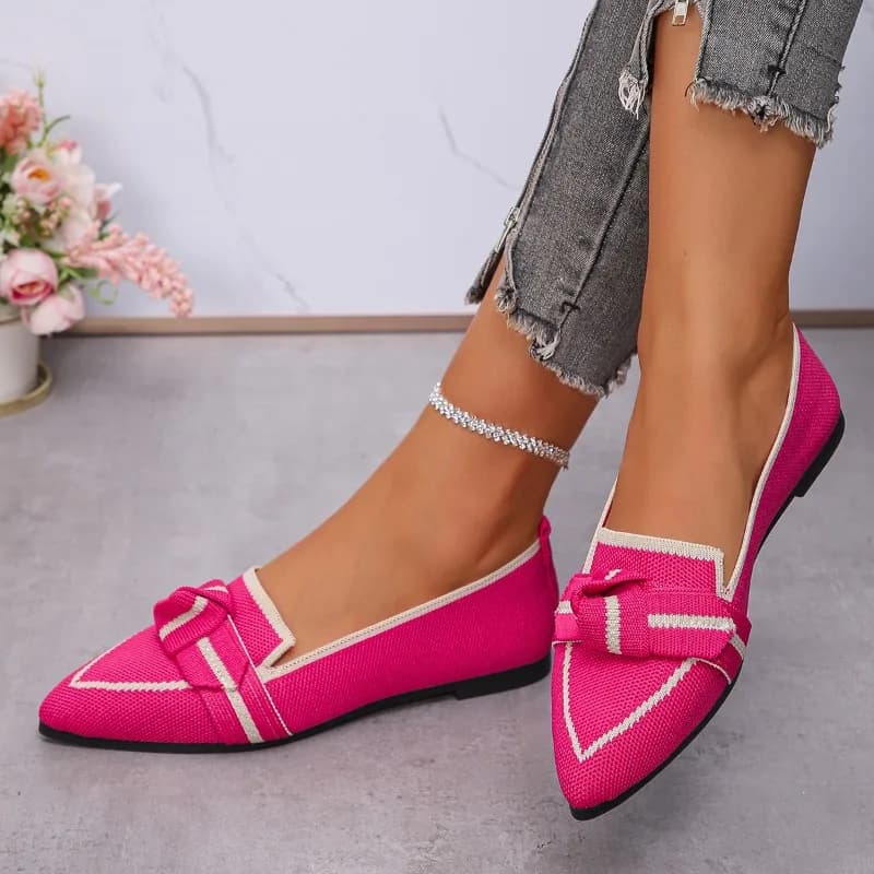 Scarpe basse da donna New Ballet mocassini a punta scarpe da donna Slip-on Casual scarpe di lusso con tacco basso scarpe da ginnastica a farfalla di marca da donna