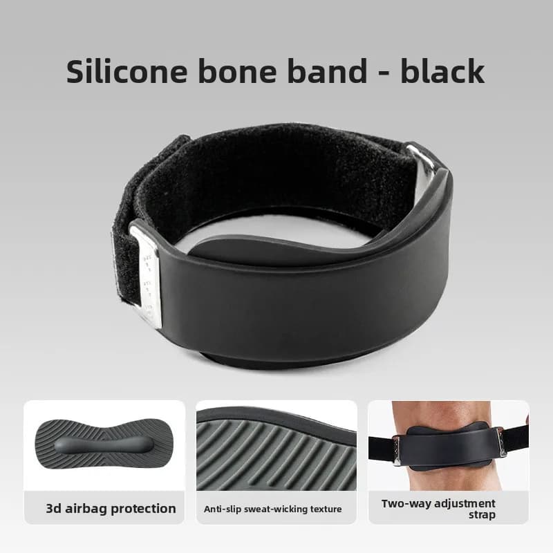 Ginocchiera da corsa professionale ammortizzante in silicone per airbag 3D, traspirante, antiscivolo, regolabile