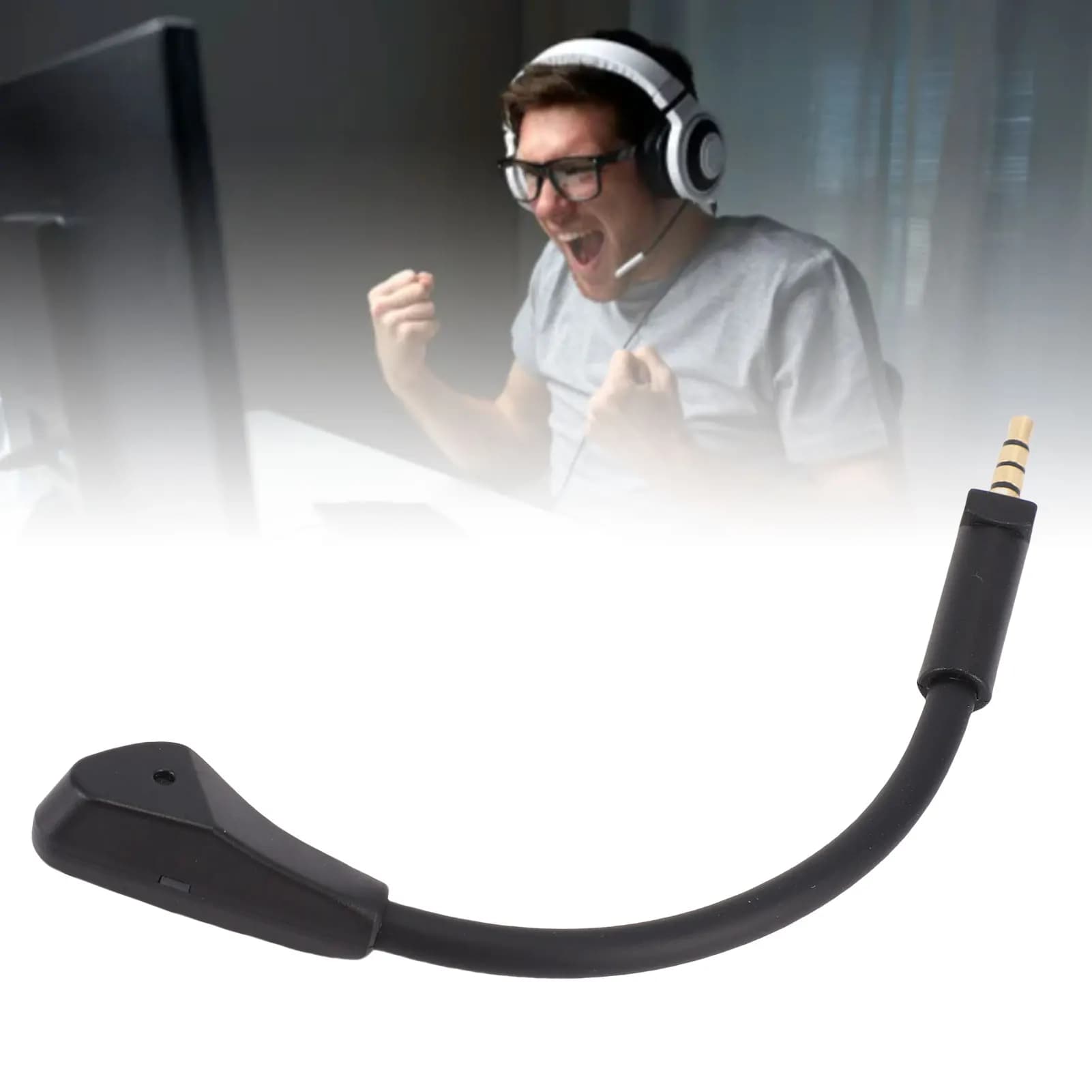 Replacement Microphone for Gaming ROG Delta S Headphones, Noise Reduction, 3.5mm Stackable Microphone for ROG Delta S