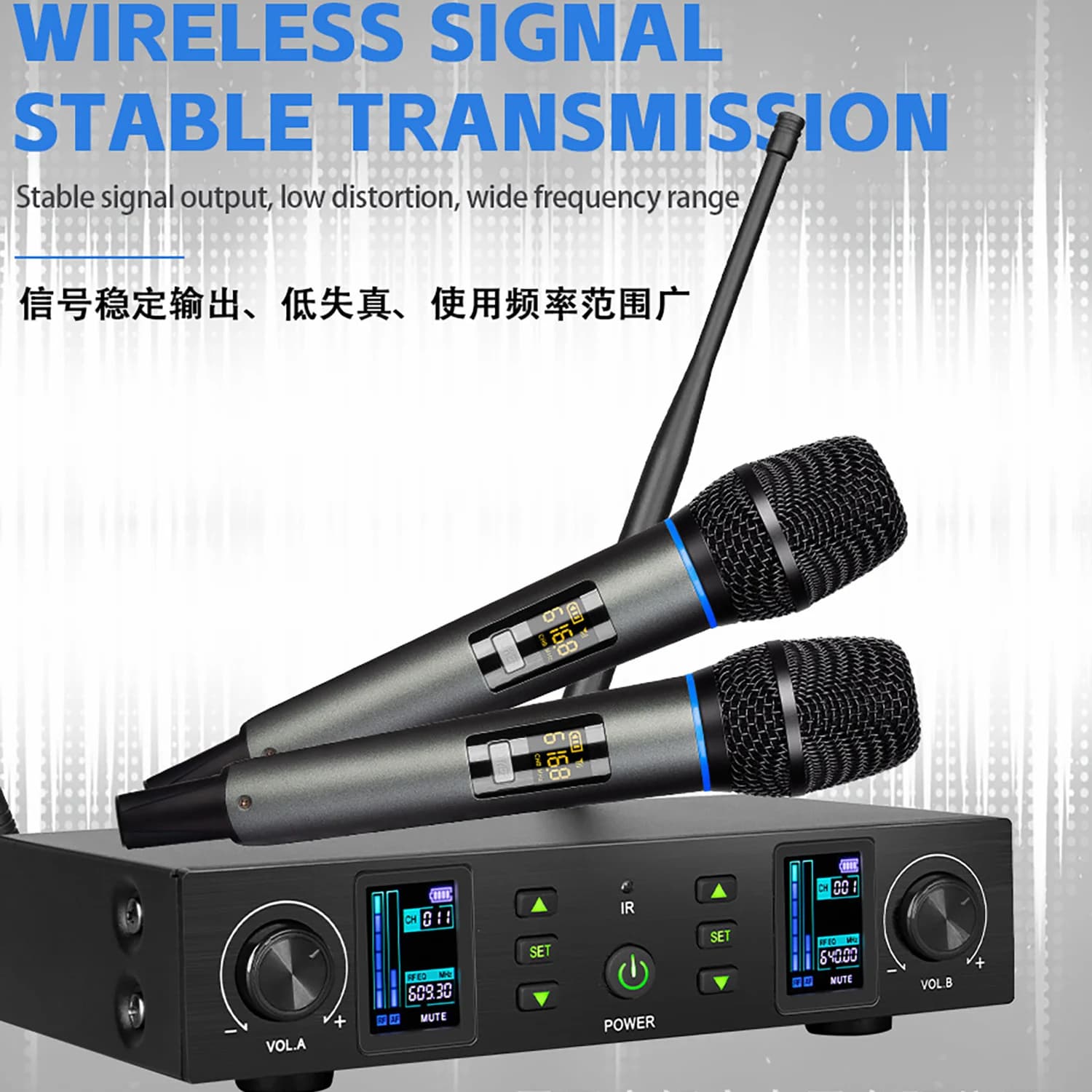 GAW-DX11 nuovo microfono wireless U-band karaoke microfono portatile uno a due professionale piccola macchina ricezione a lunga distanza