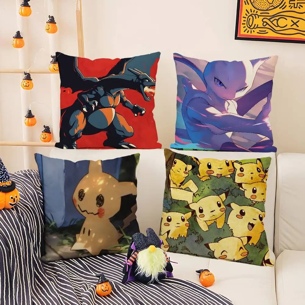 Pokemon Umbreon Anime Plush Pillow Cover Soft Short Plush Cushion Cover For Sofa Bedroom Living Room Home Decor Gift