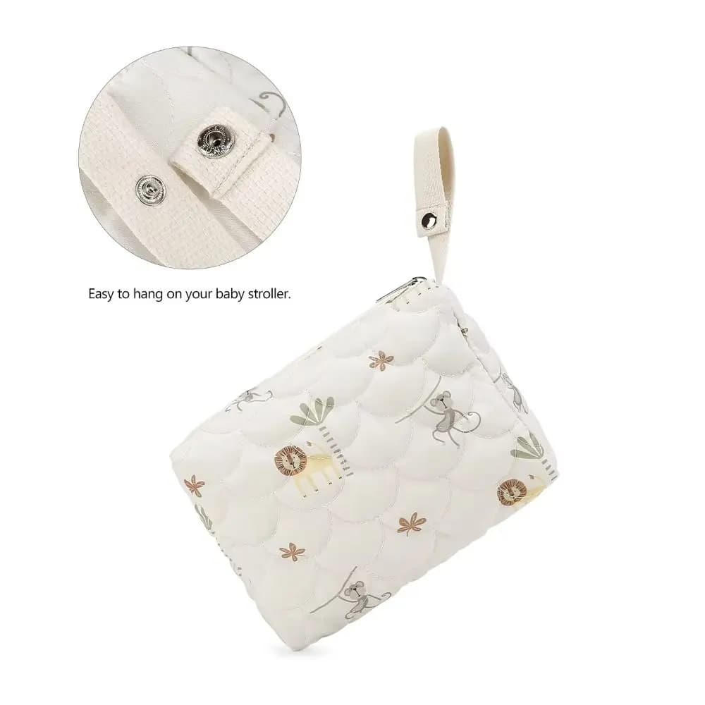 Borsa per Pannolini Riutilizzabile e Resistente con Stampa Arcobaleno, Borsa con Cerniera per Oggetti Bagnati/Asciutti, Pochette da Viaggio per Mamme, Adatta al Passeggino