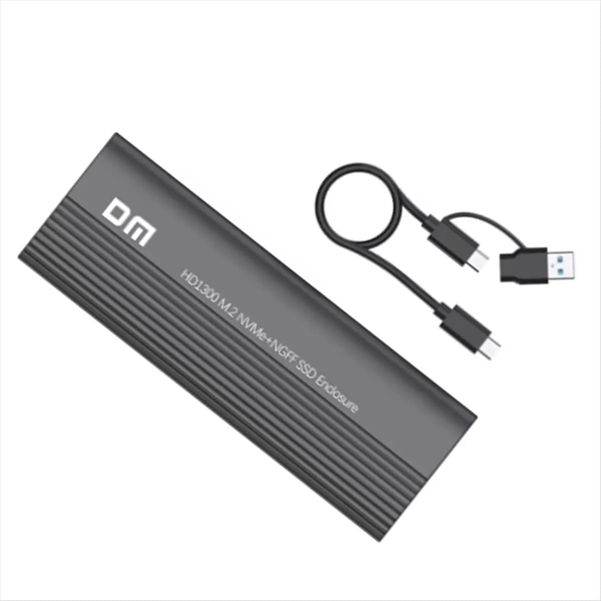 Custodia SSD M85K HD1300 M.2 NVMe/Dual Protocollo - Custodia USB 3.1 Gen2 Type-C 10 Gbps senza attrezzi, supporto UASP/TRIM