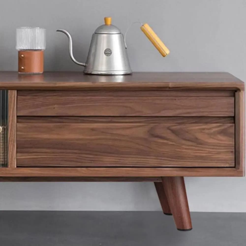 4 Pezzi Gambe per Mobili in Legno Massiccio, Altezza Regolabile, Design Antiscivolo, Gambe per Armadietti, Stile Moderno Corto e Inclinato, Piedini di Ricambio
