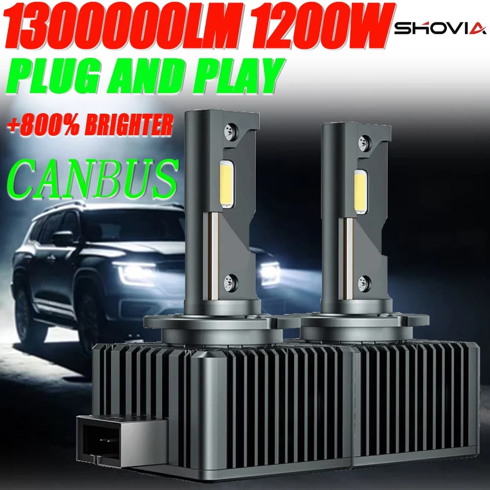 D1S D2S D3S D4S D8S Lampadina a LED per auto CANBUS Faro automatico Sostituisci faro allo xeno 1300000LM Ad alta potenza 12V 24V Plug & Play