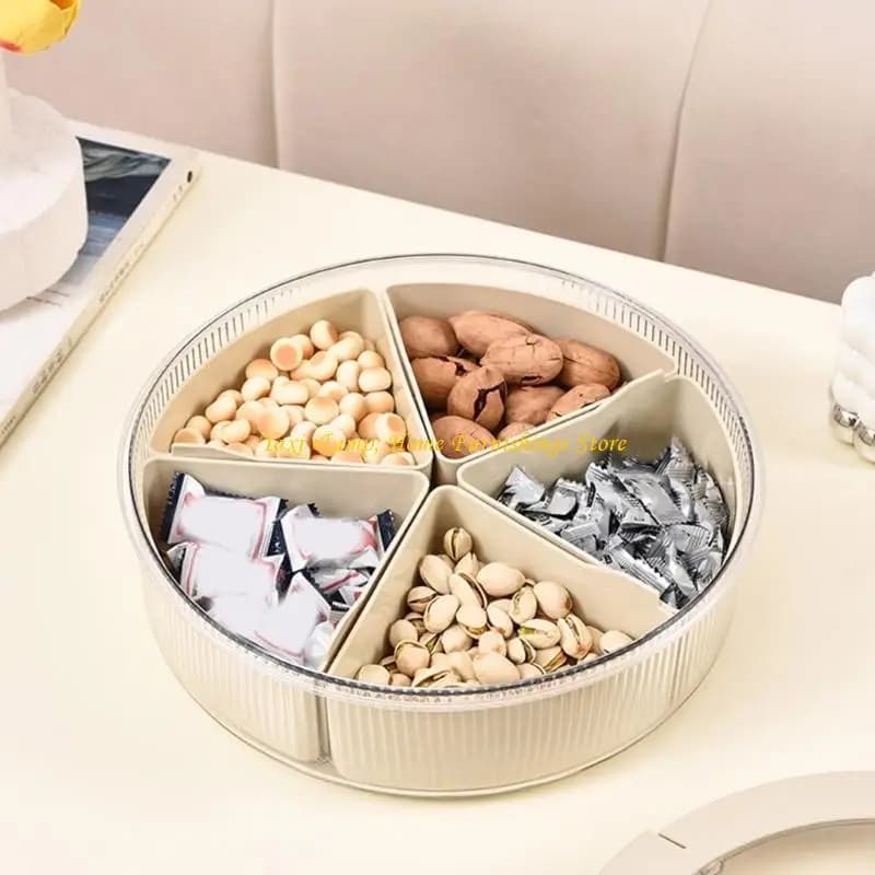 Contenitore stoccaggio del vassoio servizio diviso W8EA con piastra frutta secca in plastica in plastica