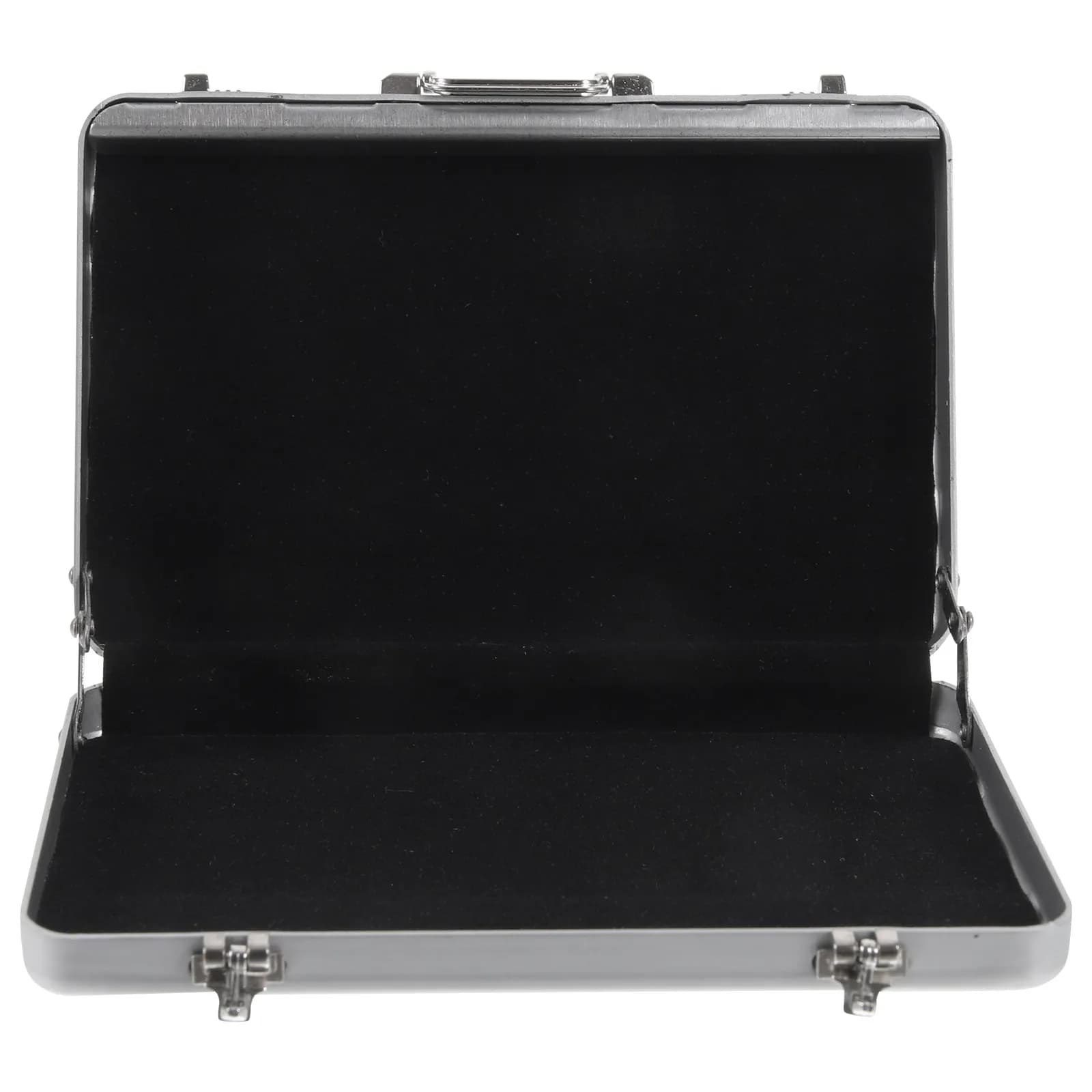 Aluminum Alloy Business Card Holder Mini Briefcase Style Portable Cards Organizer for Men Credit Id Cards Wallet Office Supplies