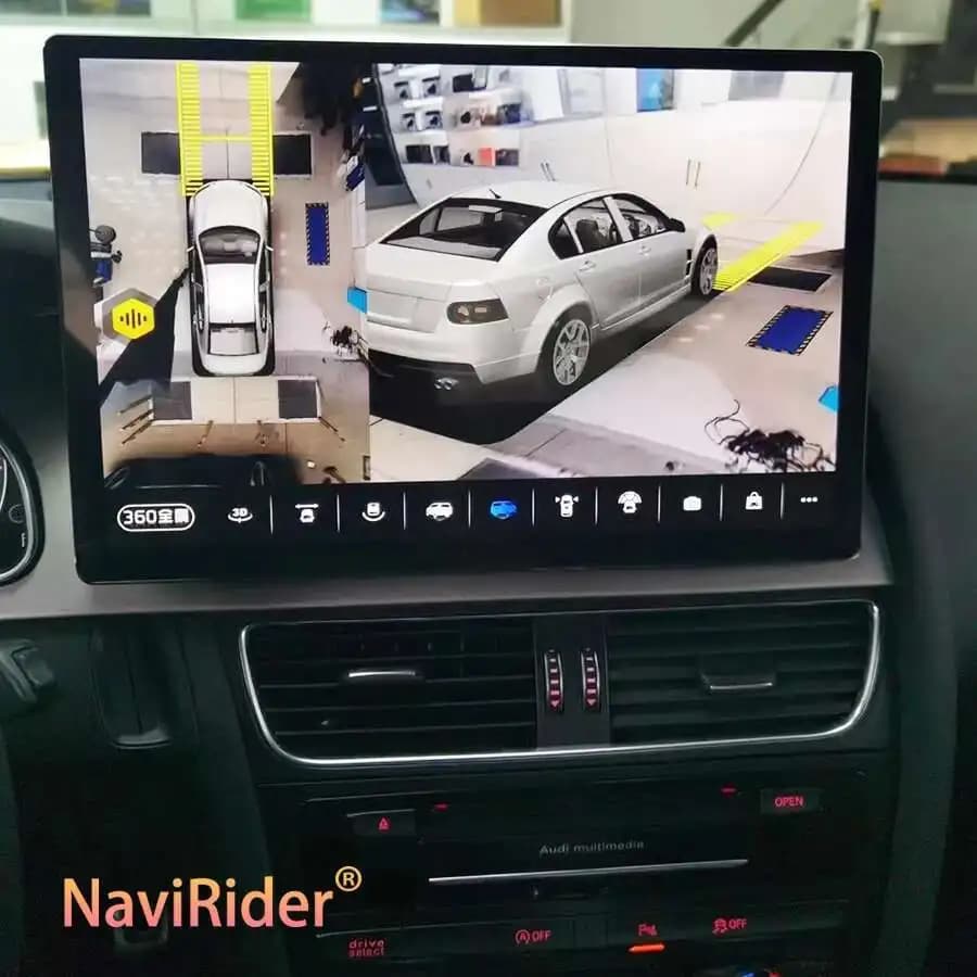 13.3Inch 2K Screen Android 14 Car Multimedia Video Player For AUDI A4 S4 B8 2013 2014 Stereo GPS Navigation Wireless Carplay