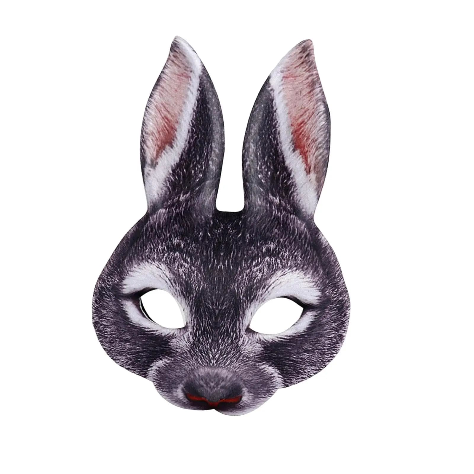 Maschera di Coniglio per Adulti, Accessorio per Costume di Halloween e Pasqua, per Feste in Maschera