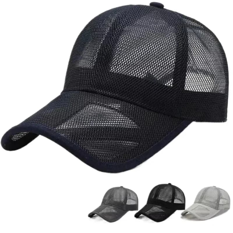 Cappello Estivo da Uomo con Visiera Traforata Traspirante, Cappellino in Rete per Sport all'Aperto, Protezione Solare, Baseball, Cappello da Sole da Donna, Cappello da Uomo ad Asciugatura Rapida per Pesca e Corsa