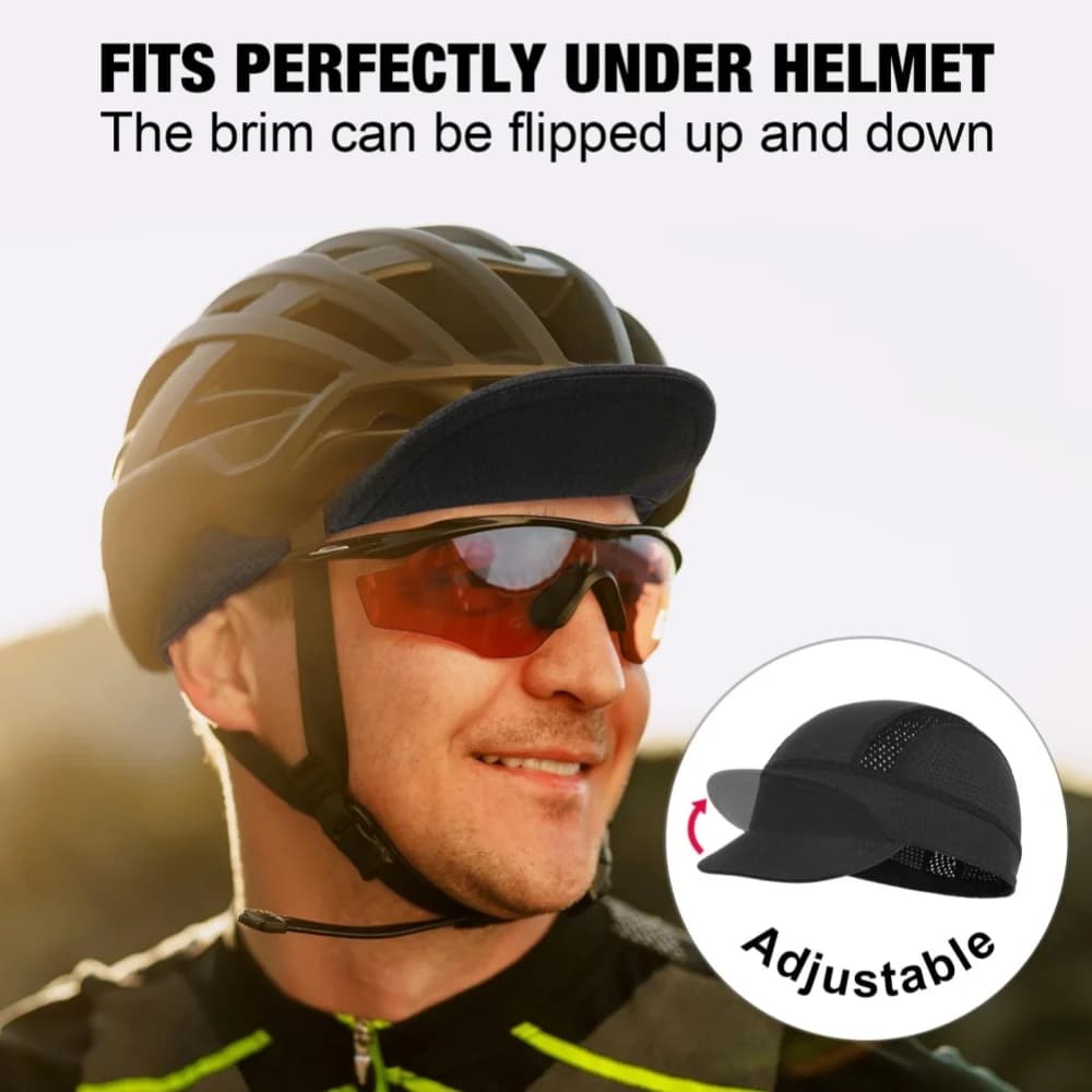 Cappellini da Ciclismo e Corsa Sotto Casco, Classici per Bici di Corsa e Mountain Bike, Drying Rapida, Breathable in Rete, per Sport all'Aperto