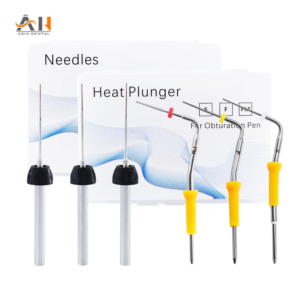 Aghi Pistola a stantuffo di calore Ago per sistema Endo cordless dentale Penna per otturazione Barre di guttaperca Accessori per dentisti Strumenti