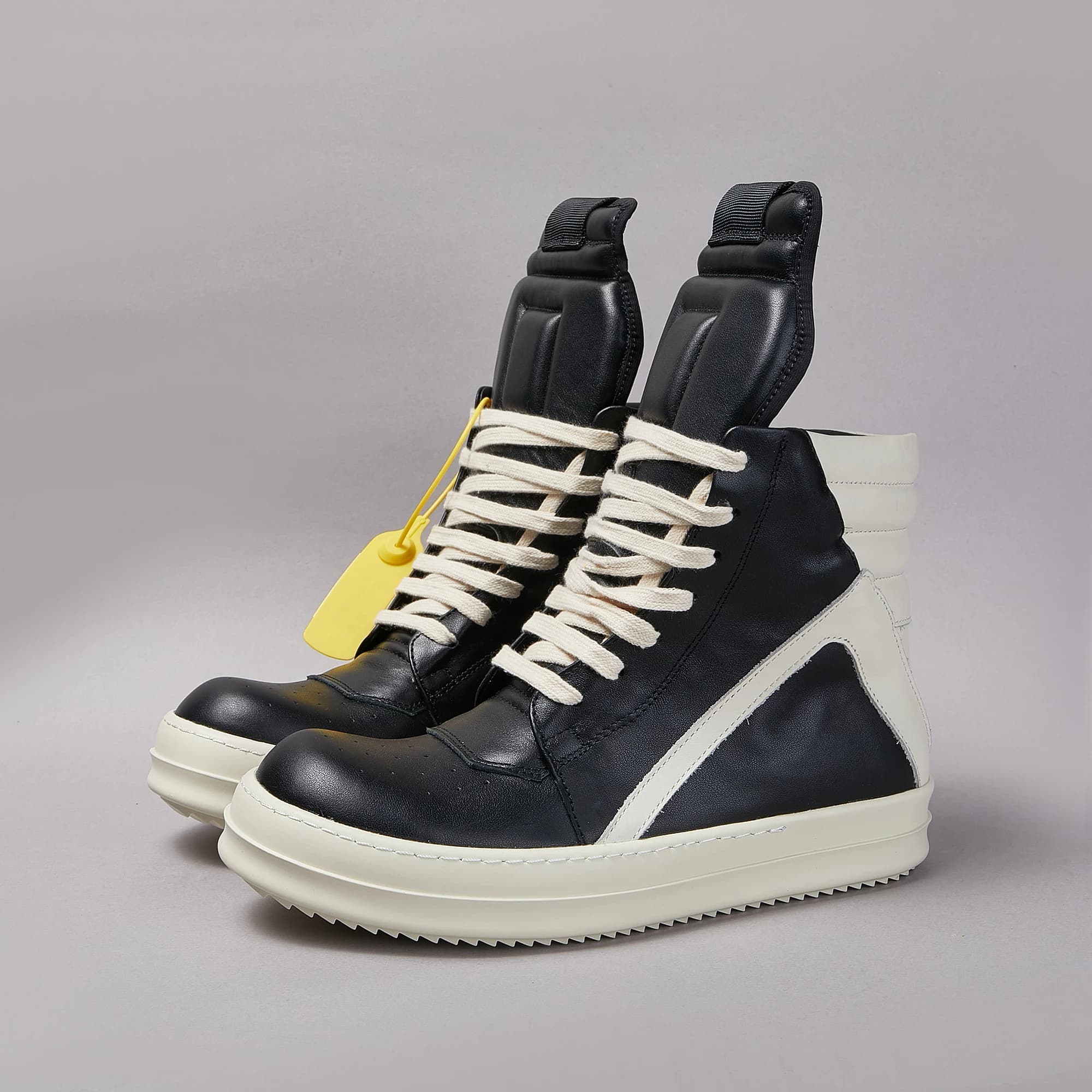 Scarpe Casual RO per Uomo, Stivaletti in Vera Pelle Nera, Sneakers Alte da Donna, Design Classico a Triangolo Invertito, Sneakers Geobaske