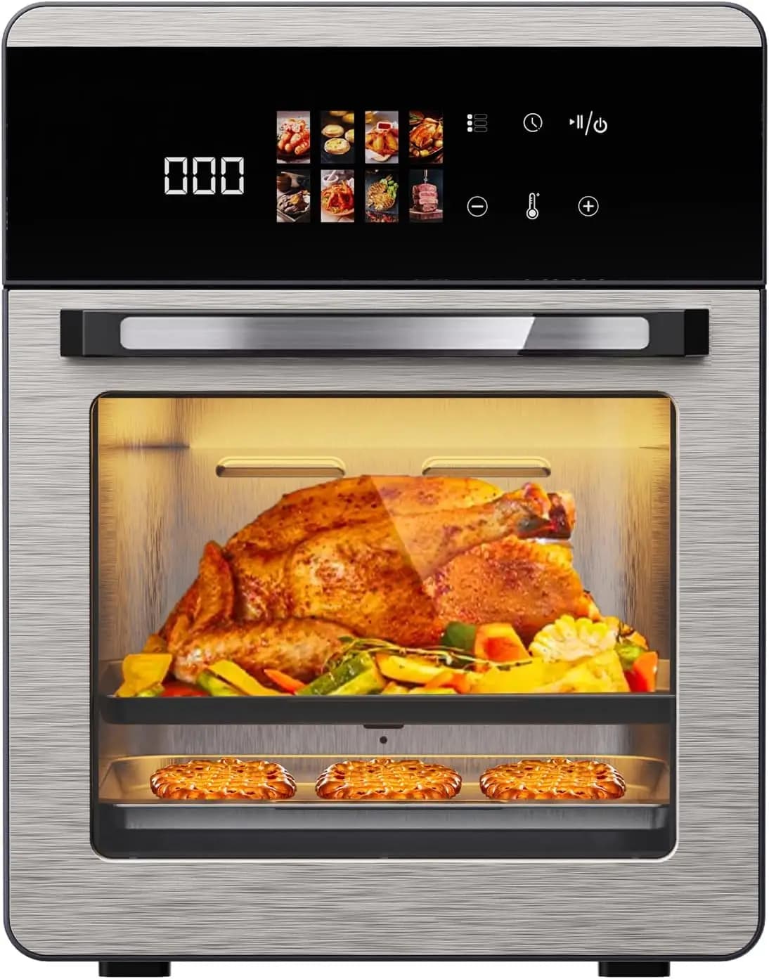 18QT Large Air Fryer with Touch Screen, 10-in-1 Functions for a Healthy Kitchen, Family Size