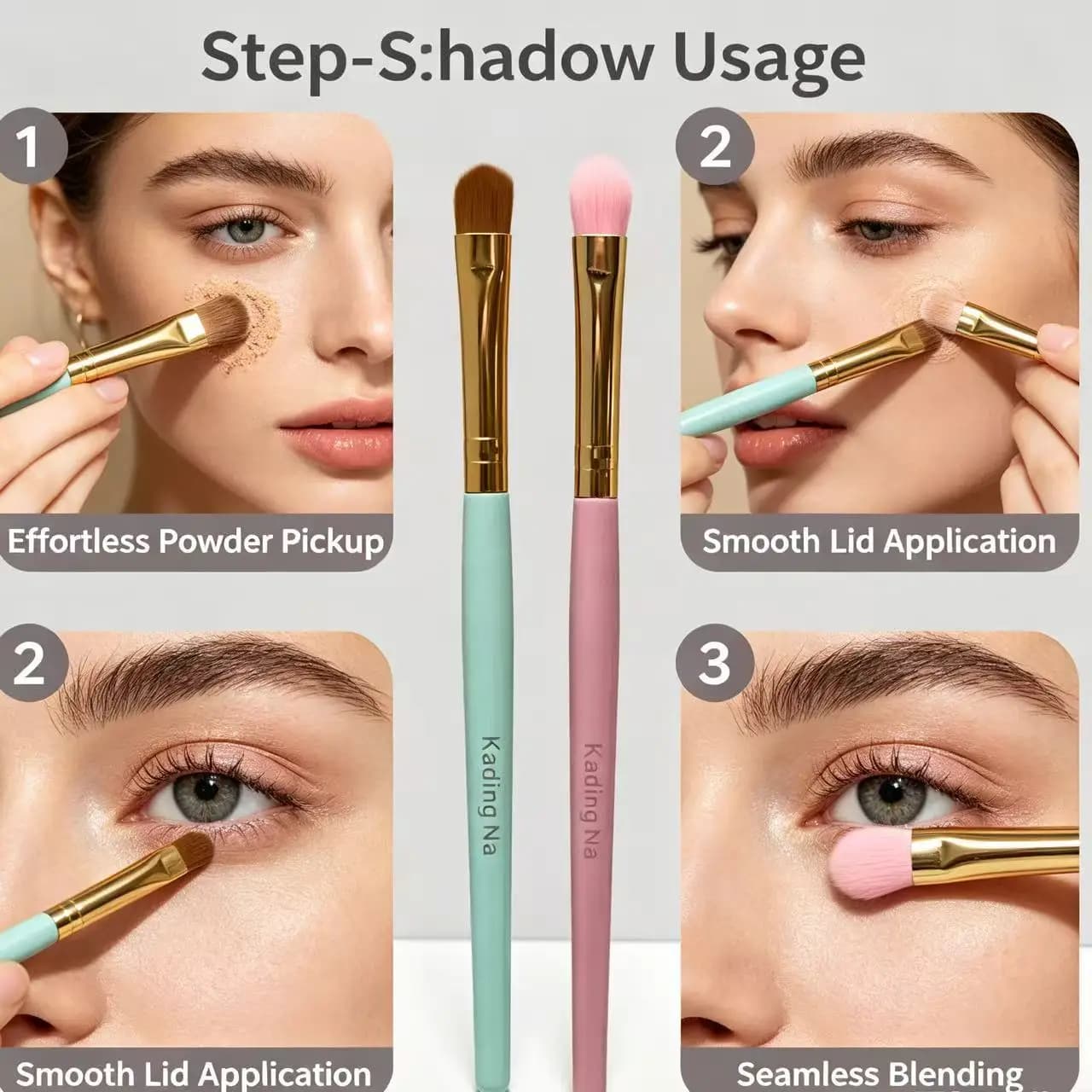 1pcs eyeshadow brush, brush head suitable for applying eyeshadow and highlighting details.