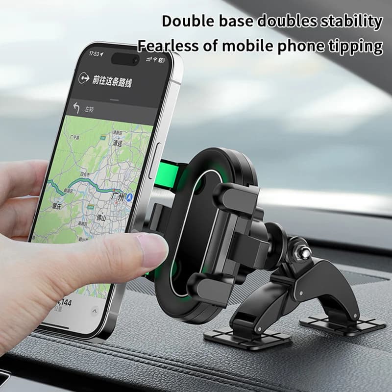 Universal Support for Car Phone with 17mm Head, Self-adhesive Base, 360 Degree Rotation - Cellular Support Accessories