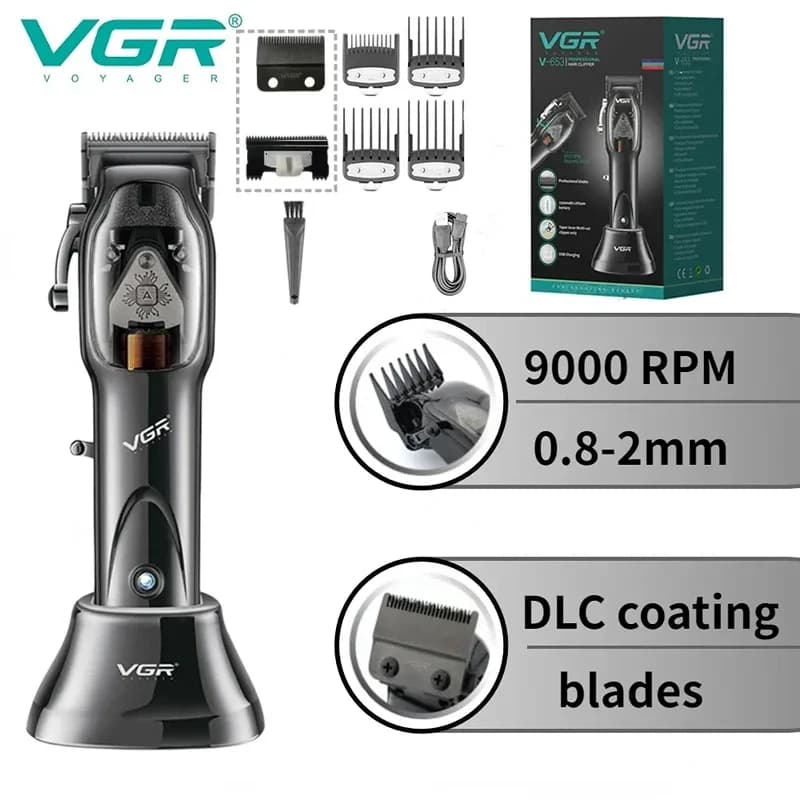 VGR Haircuts Original Haircuts Professional Haircut Haircut Machine For Cutting Adjustable Hair Barbiere Clipper for Men V-653