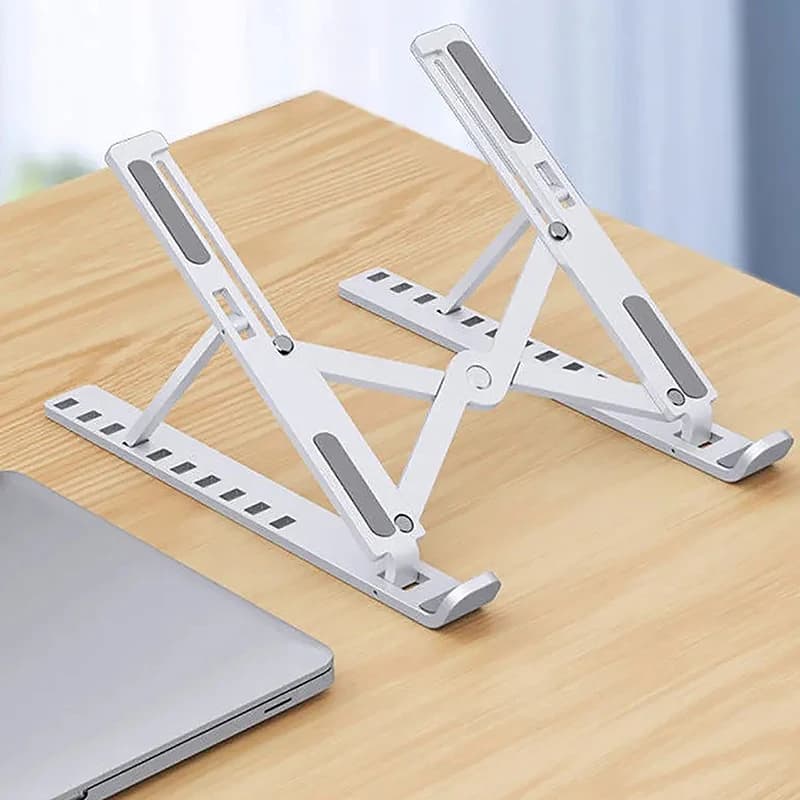 Base di raffreddamento pieghevole antiscivolo per Macbook, supporto universale regolabile per laptop/tablet/telefono.