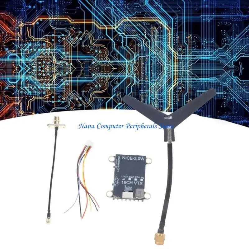 F68C 1.2/1.5/17/1.9Ghz wireless transmission module with 3W power option for FPV drones and surveillance