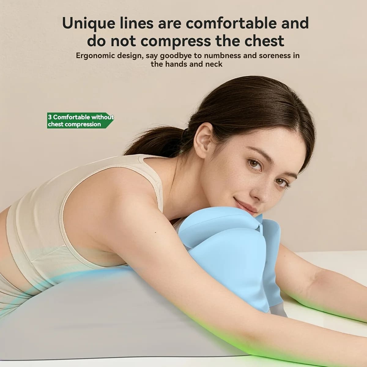 135° Ergonomic Reading Pillow with Armrest Support Multi-functional Bed Pillows for Watching Phones While Lying Down Non-Slip