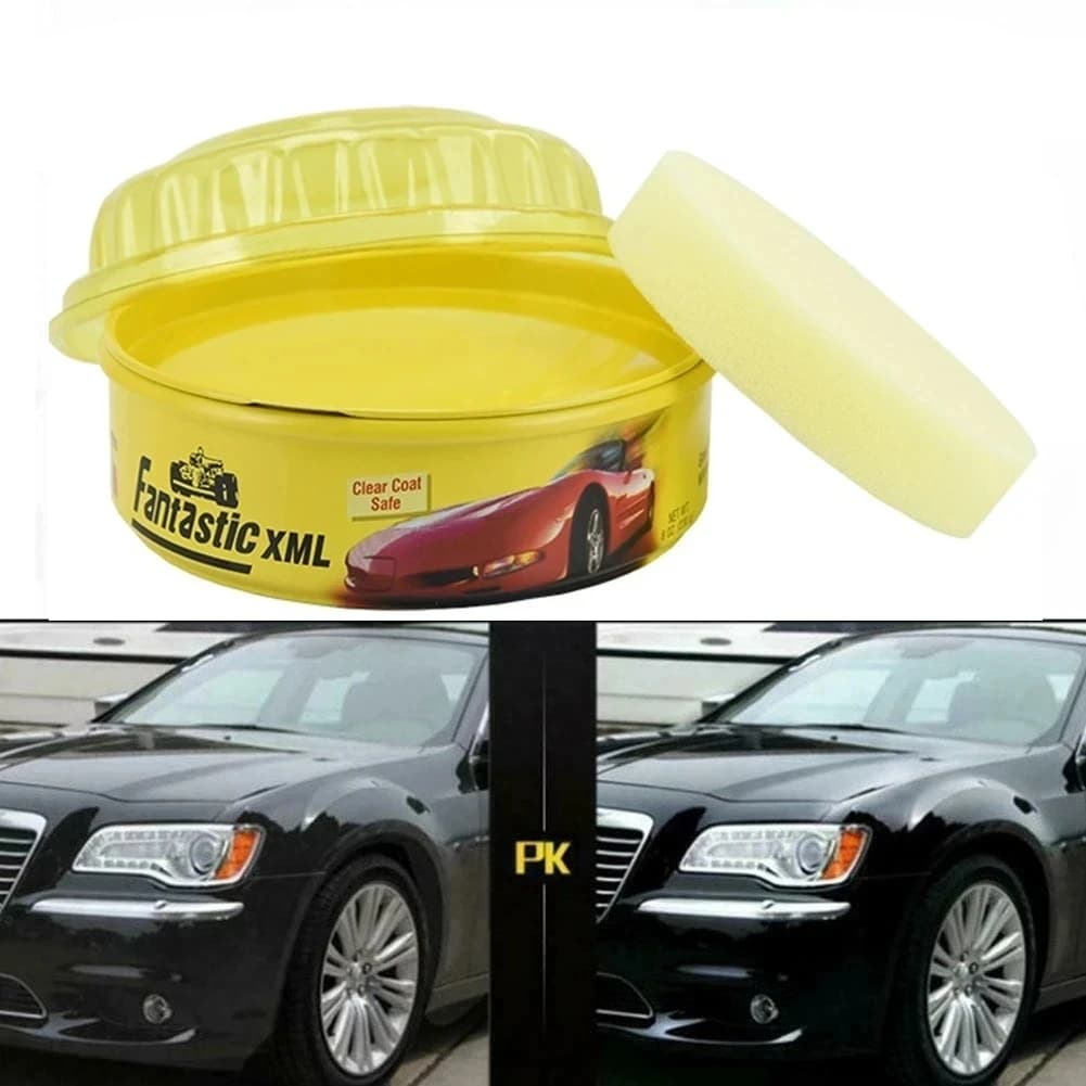 Cera per Auto in Pasta di Carnauba, Lucidante per Auto ad Alta Lucentezza, Pulizia e Dettaglio Auto, Super Idrofobico a Lunga Durata, Rimozione Graffi