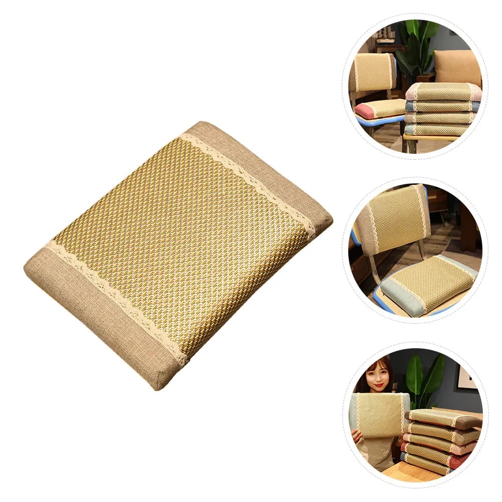 Cuscino per Sedia in Lino Rinfrescante Estivo con Rivestimento Rimovibile, Tappetino Traspirante per Sedia per Uso Prolungato, Imbottito in Memory Foam