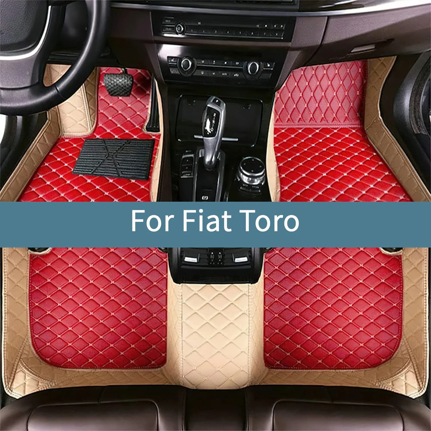 Tappetini auto per Fiat Toro 2017 2018 2019 2020 2021 2022 Set completo impermeabile Tappetini per auto Accessori