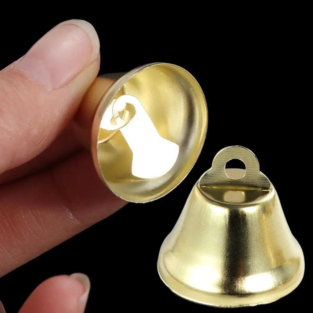 50pcs Gingle Bell Jewelry Materials Gold Small Bell DIY Crafts Wind Chime Jingle Bell Pendants Mini Small Horn Wedding