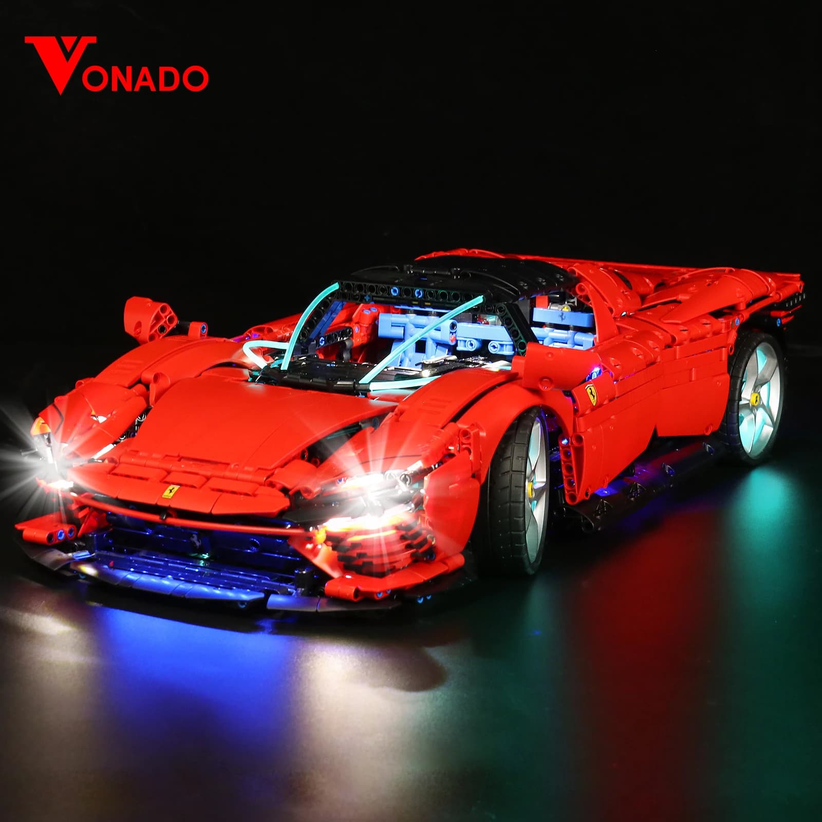 Kit luce LED Vonado per set di blocchi da costruzione Daytona SP3 42143 (NON includere il modello) Giocattoli in mattoni per bambini