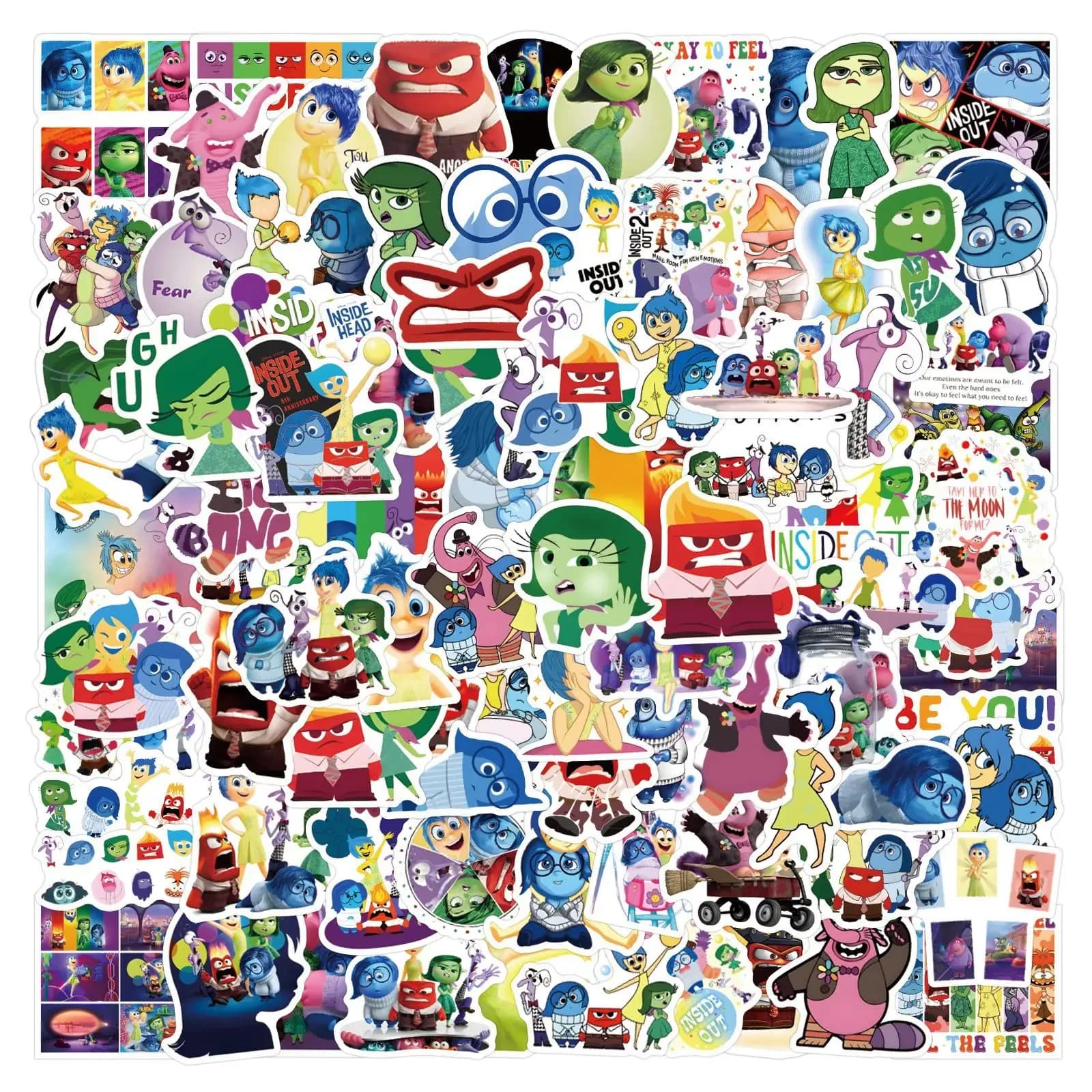 50/120PCS Disney Movie Inside Out 2 adesivi Cartoon Graffiti Decorazione Skateboard Laptop Notebook Bagagli Decalcomania impermeabile Giocattolo