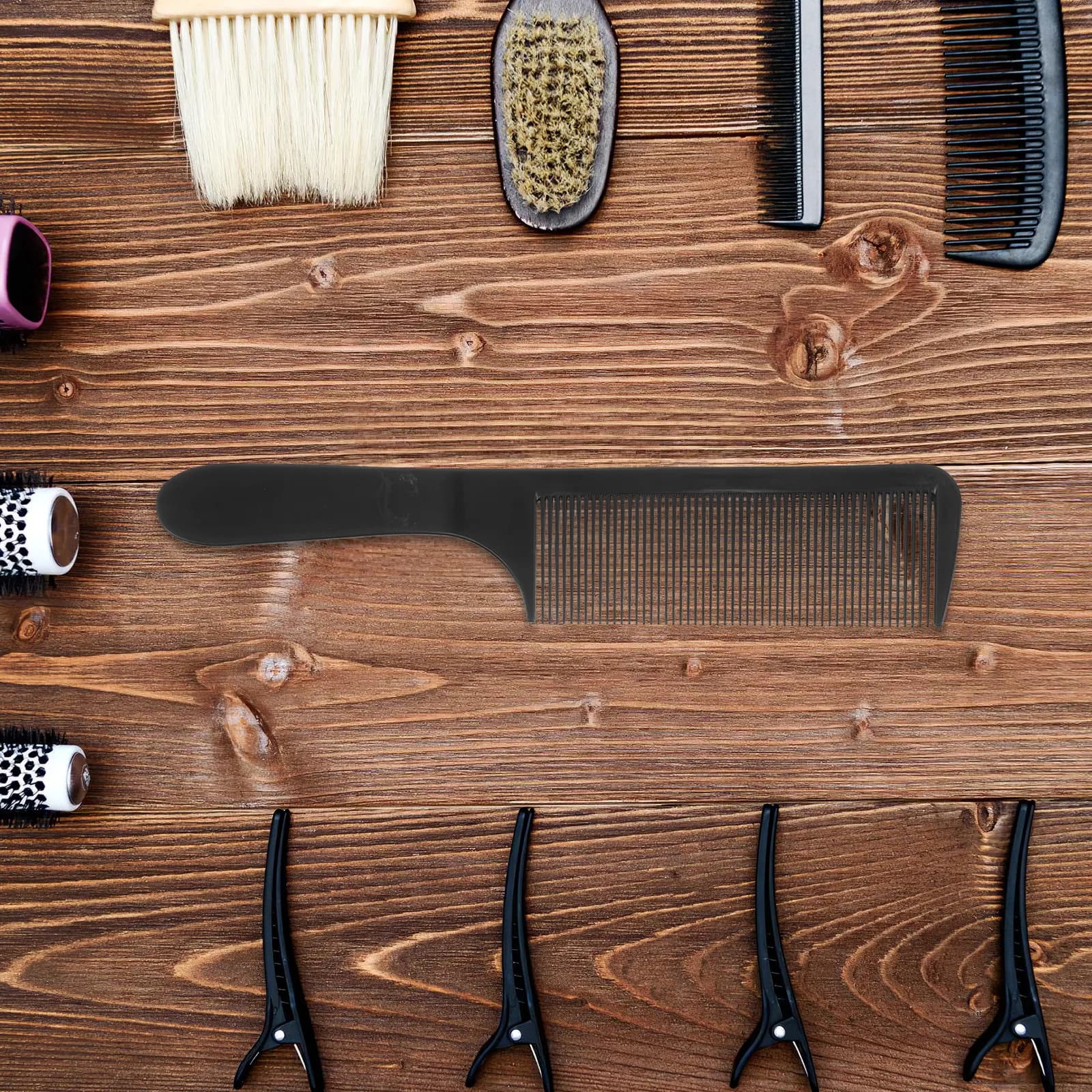 Set di 6 Pettini Professionali per Barbiere, Strumenti per lo Styling dei Capelli da Uomo, Design Curvo per Taglio a Contorno, Pettini per Sfumature e Miscelazioni