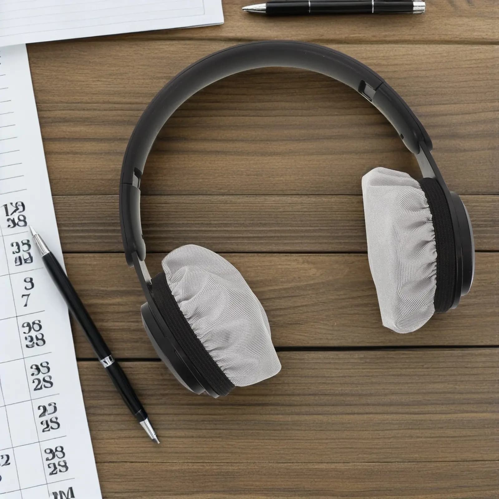 10Pcs Earphone Dust Covers Stretchable Headphone Protective Cover Soft Washable Headset Pads for Gaming Libraries Working