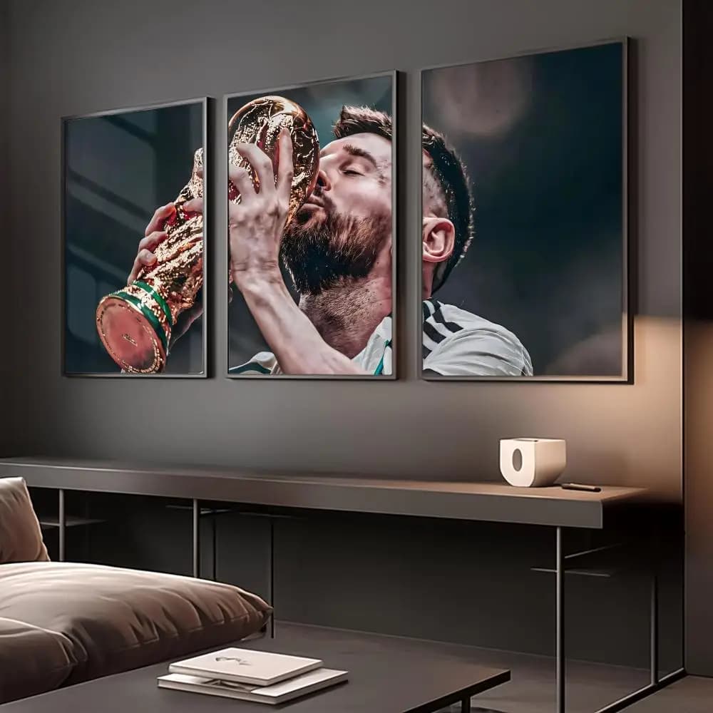 Poster by Football Star M-Messi, removable wall sticker for living room, artistic poster, home decoration