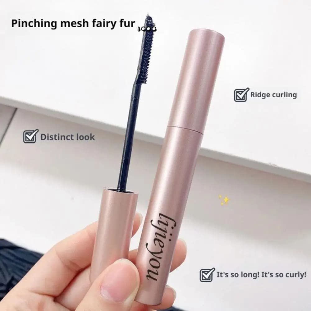 Mascara Iron Lashes Waterproof with Silk Fibers, Black, for Extension Eyelashes, Cosmetic Anti-grums, Long Duration, Effect Curve S7L3