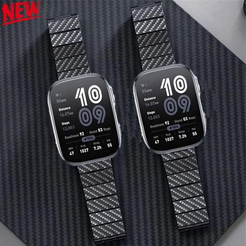 Fascia in fibra di carbonio per Amazfit Bip 5 6/Bip 5 Unity Bip 3/3pro Bracciale per Amazfit Active /Active 2 GTS GTR Balance/Balance 2