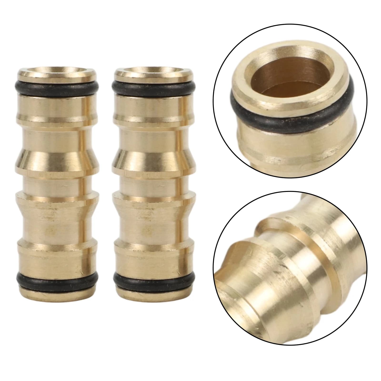 Brass Flexible Hose Connector Double Connector Pipe Connector Compatible with Garden Pipes Easy Installation Process