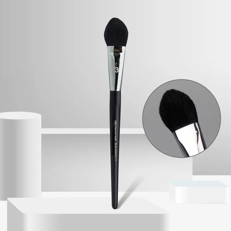 Pennello per trucco correttore professionale Capelli di capra No.73 Forma di lingua piatta Pro Presicion Pennello per fard Fondotinta Strumento di bellezza cosmetica