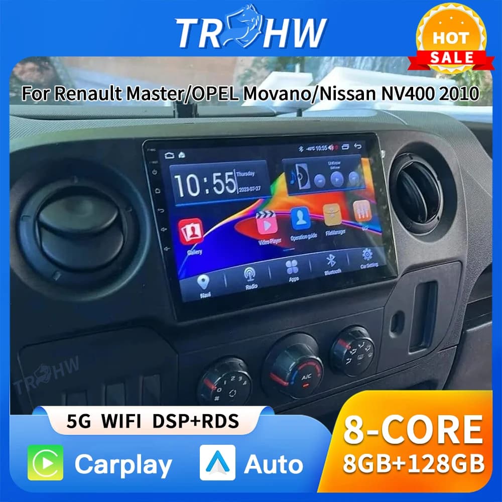 For Nissan NV400 For Opel Movano For Renault Master III 3 2010-2019 Car Radio Navigation GPS Android Auto Stereo Carplay No 2din
