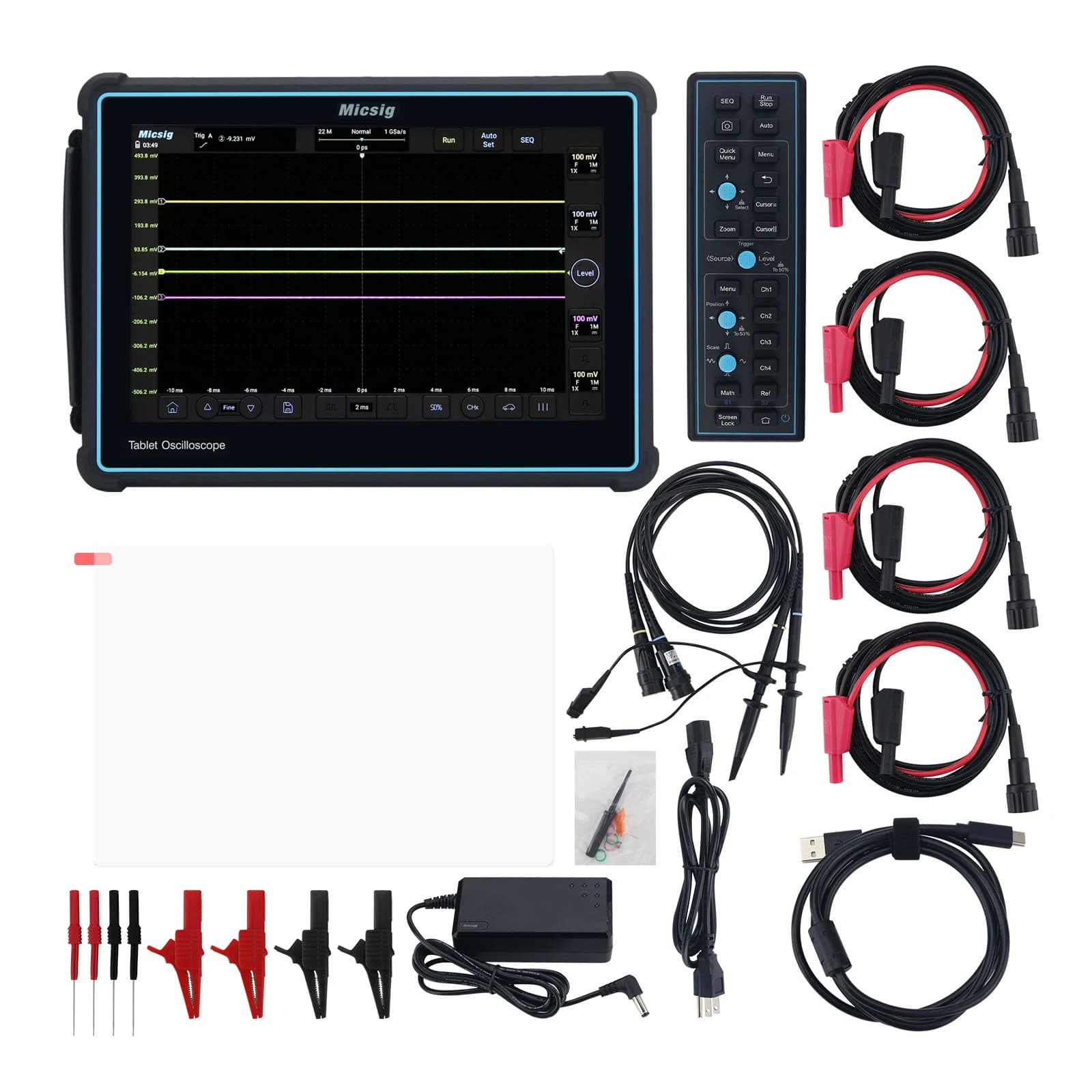 Micsig ATO3004 300 MHz 2GSa/s Oscilloscopio automobilistico 4CH Tablet Interfaccia 10.1 \" Touch Screen Oscilloscopio ad alte prestazioni