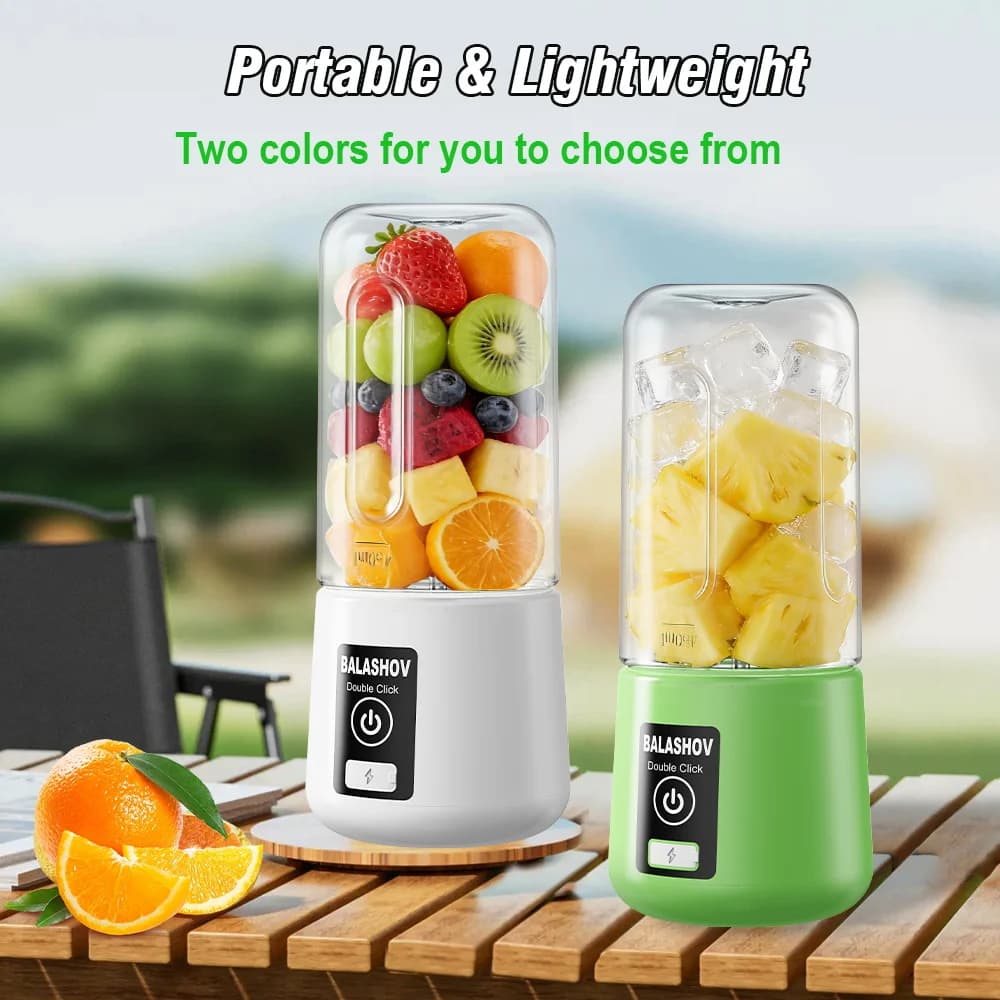 Frullatore elettrico ricaricabile per frutta e verdura, piccolo e portatile, per preparare succhi.