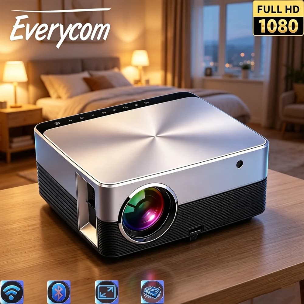 Everycom Light Unicorn M51 Projector Full HD 1080P WIFI BT Home Theater Media Video Player Android Smart MINI LED Beamer